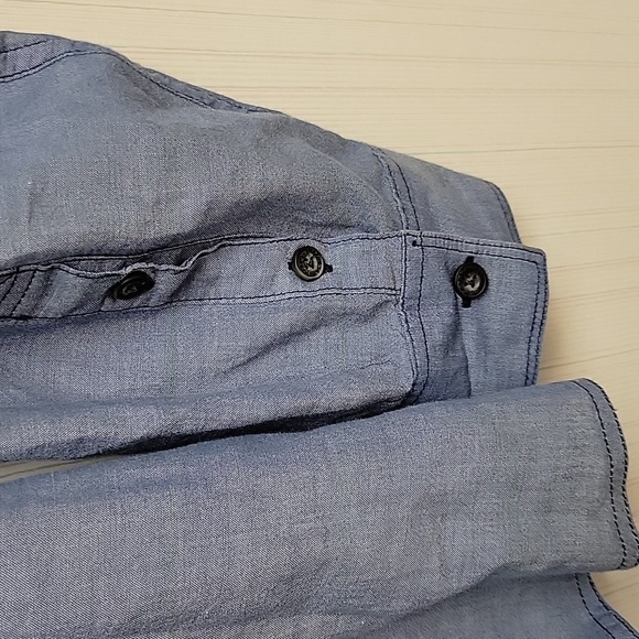 Toad & Co men's long sleeve chambray button down sz large - Picture 4 of 6